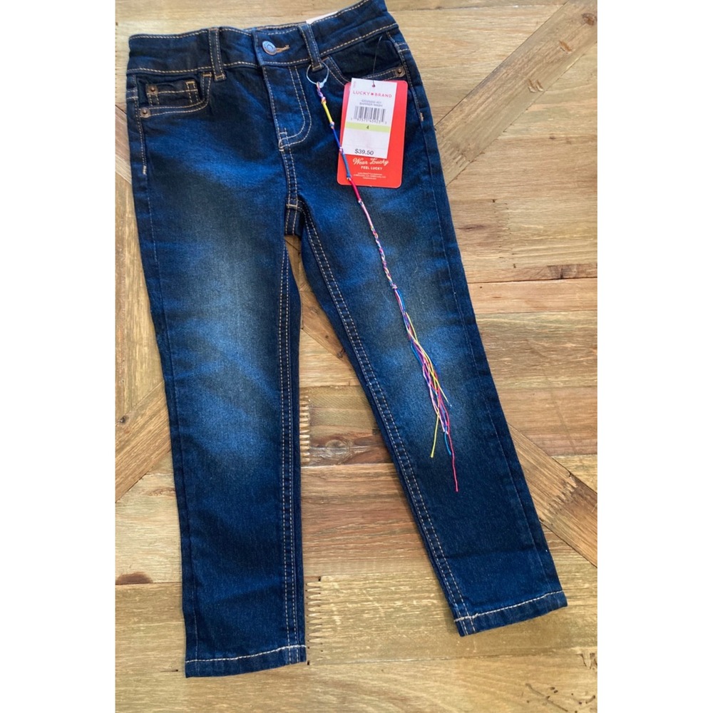 Lucky Brand Girls Stretch Skinny Fit Denim Jeans Size 4 New
